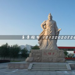 戚繼光石雕，廣場古代人物石雕