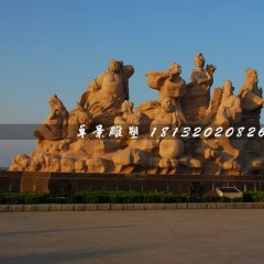 八仙過海石雕，廣場神仙石雕