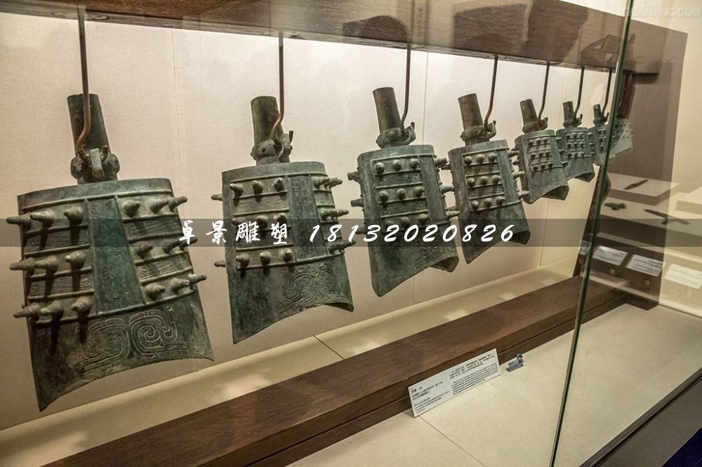編鐘銅雕，古代樂器銅雕 (3)