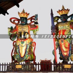 四大天王雕塑，玻璃鋼彩繪神仙