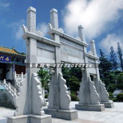 大理石牌坊，廣場三門牌坊石雕