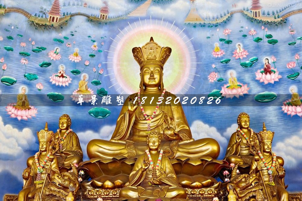 地藏菩薩銅雕,鎏金銅佛像