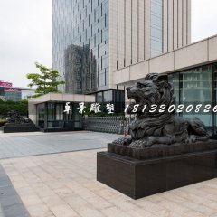 匯豐獅銅雕，銀行門口銅獅子