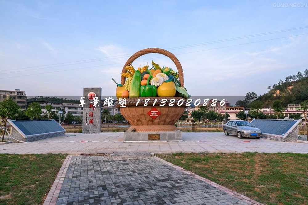 五谷豐登雕塑,玻璃鋼蔬菜雕塑
