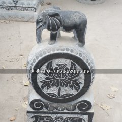 仿古石門墩，小象石門墩