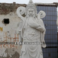 關(guān)公石雕，大理石武財(cái)神雕塑
