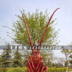 龍蝦雕塑，玻璃鋼仿真動物