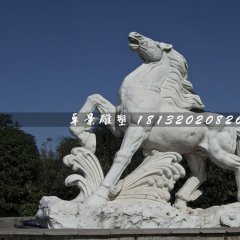 馬踏浪石雕，廣場石雕馬