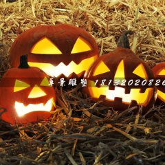 南瓜燈雕塑，玻璃鋼南瓜燈雕塑
