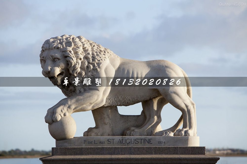 歐式獅子石雕，廣場(chǎng)動(dòng)物石雕