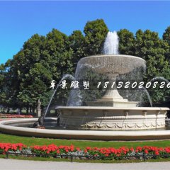 噴泉石雕，公園歐式噴泉