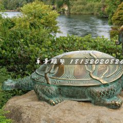 青銅龍龜?shù)袼?，公園動物銅雕