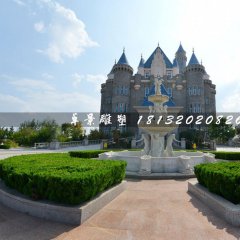 西方人物石噴泉，廣場漢白玉噴泉雕塑