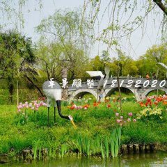仙鶴雕塑，玻璃鋼仿真仙鶴雕塑