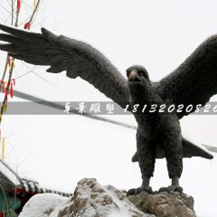 雄鷹展翅銅雕，廣場動物銅雕