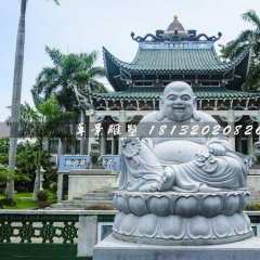 坐式彌勒佛雕塑，大理石佛像雕塑