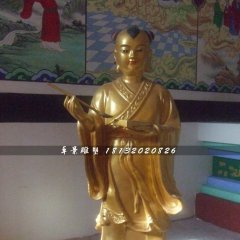 善財童子銅雕，寺廟神仙銅雕