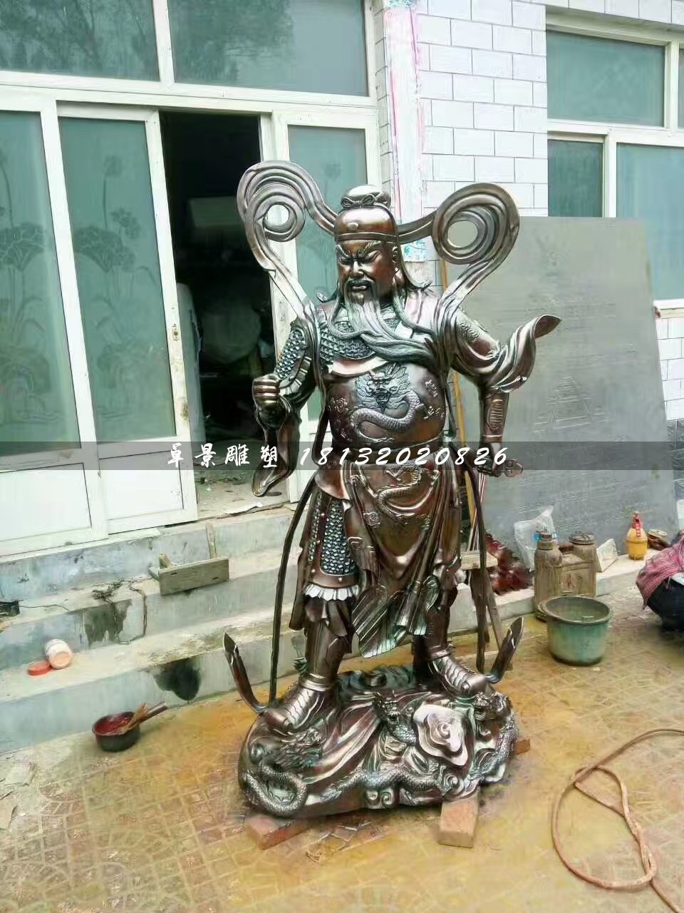 銅關(guān)公雕塑，武財神銅雕