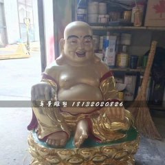 彌勒佛玻璃鋼雕塑，彩繪佛像