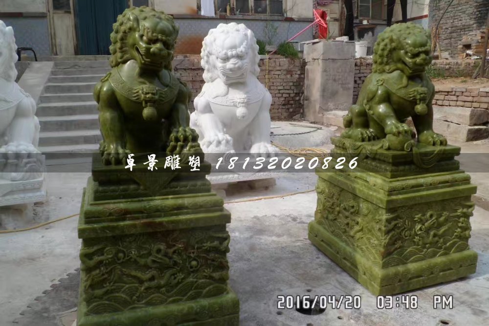 大理石獅子，動(dòng)物石雕 (3)
