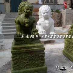 大理石獅子，動(dòng)物石雕