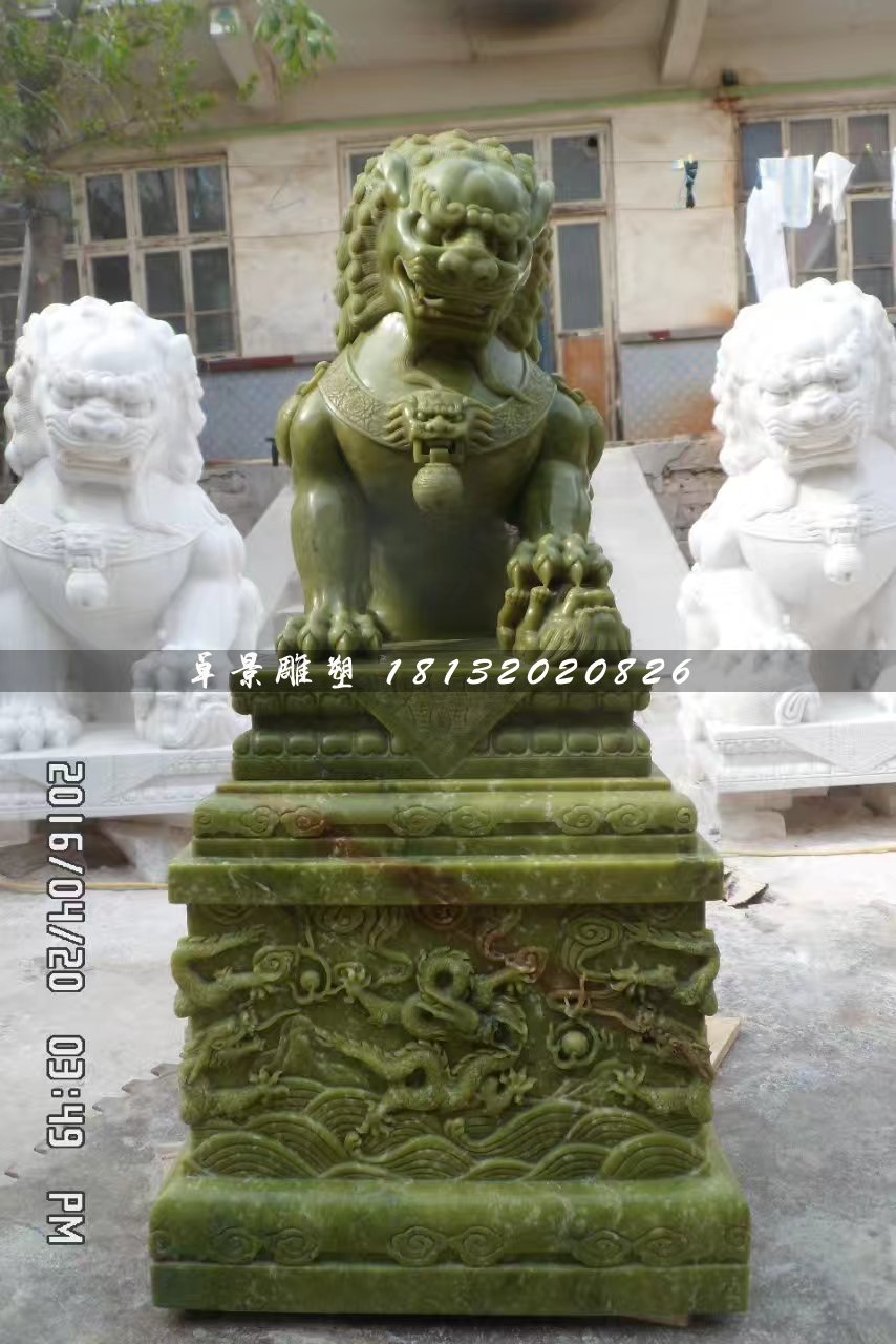 大理石獅子，動(dòng)物石雕 (4)