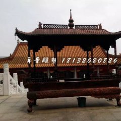 大型香爐銅雕，方形香爐銅雕