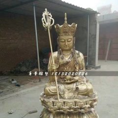 地藏菩薩雕塑，寺廟銅佛像