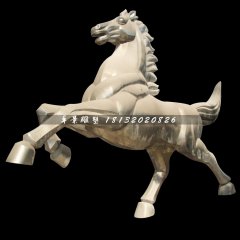 不銹鋼奔馬雕塑，廣場不銹鋼動(dòng)物雕塑