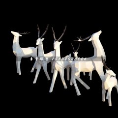 抽象動物雕塑，玻璃鋼鹿雕塑