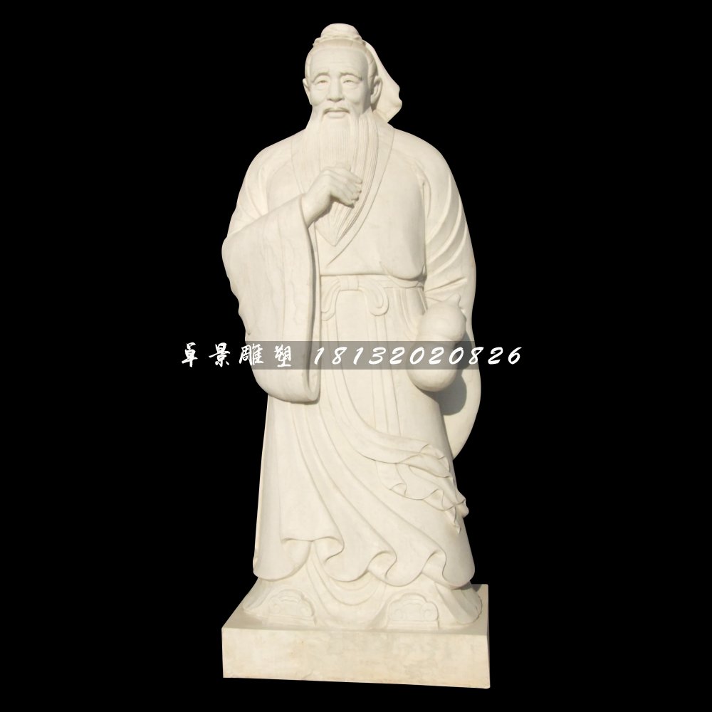 大理石孫思邈，古代名人石雕