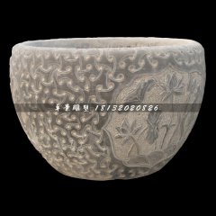 水缸石雕，青石水盆