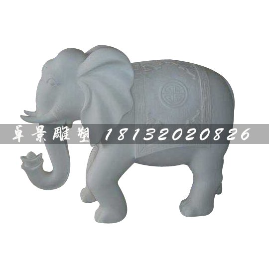 泰國(guó)大象雕塑,漢白玉石雕大象