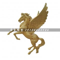玻璃鋼飛馬，玻璃鋼動(dòng)物雕塑