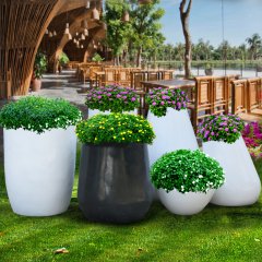 玻璃鋼花盆，公園景觀雕塑