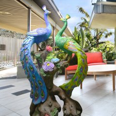 玻璃鋼孔雀雕塑，動物雕塑