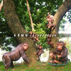 大猩猩雕塑，公園動物雕塑