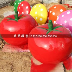 仿真番茄雕塑，玻璃鋼蔬菜