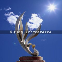 抽象鳳凰雕塑，不銹鋼廣場(chǎng)雕塑