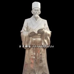李時珍看醫(yī)書雕塑，不銹鋼古代人物雕塑