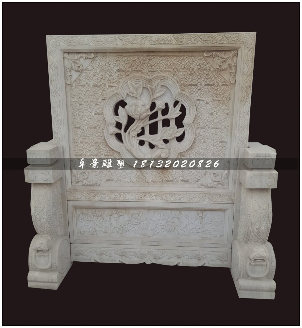 屏風(fēng)石雕，仿古大理石屏風(fēng)