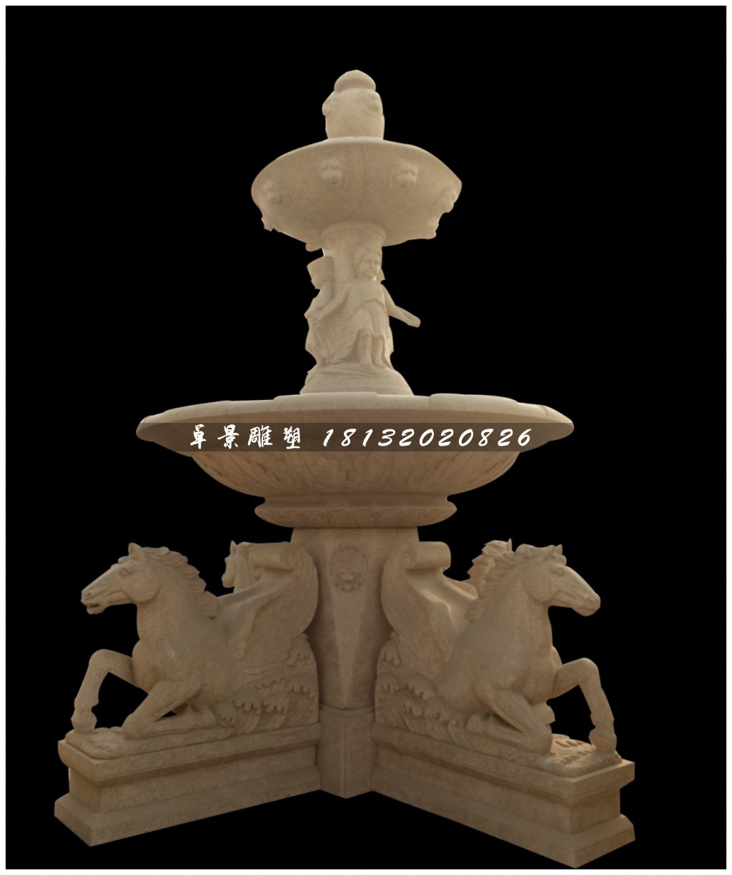 動(dòng)物石噴泉，廣場(chǎng)景觀石雕
