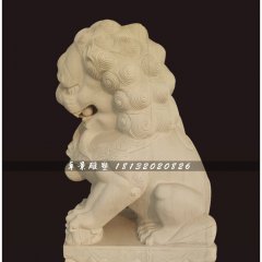 北京獅石雕，漢白玉北京獅石雕