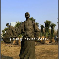 劉伶醉酒銅雕，古代人物銅雕