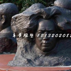 毛主席頭像浮雕，偉人銅浮雕