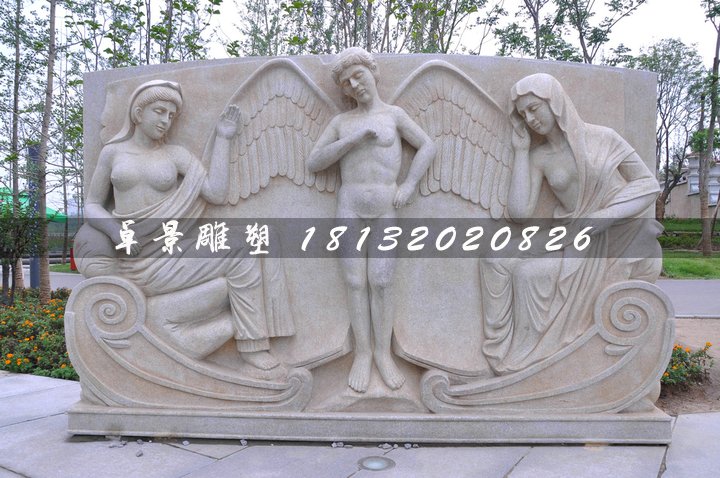 天使石浮雕,公園石浮雕