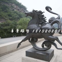 銅馬雕塑，公園動(dòng)物銅雕