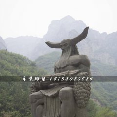 神農(nóng)雕塑，神話人物銅雕