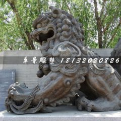 大型銅獅子，戲球獅銅雕