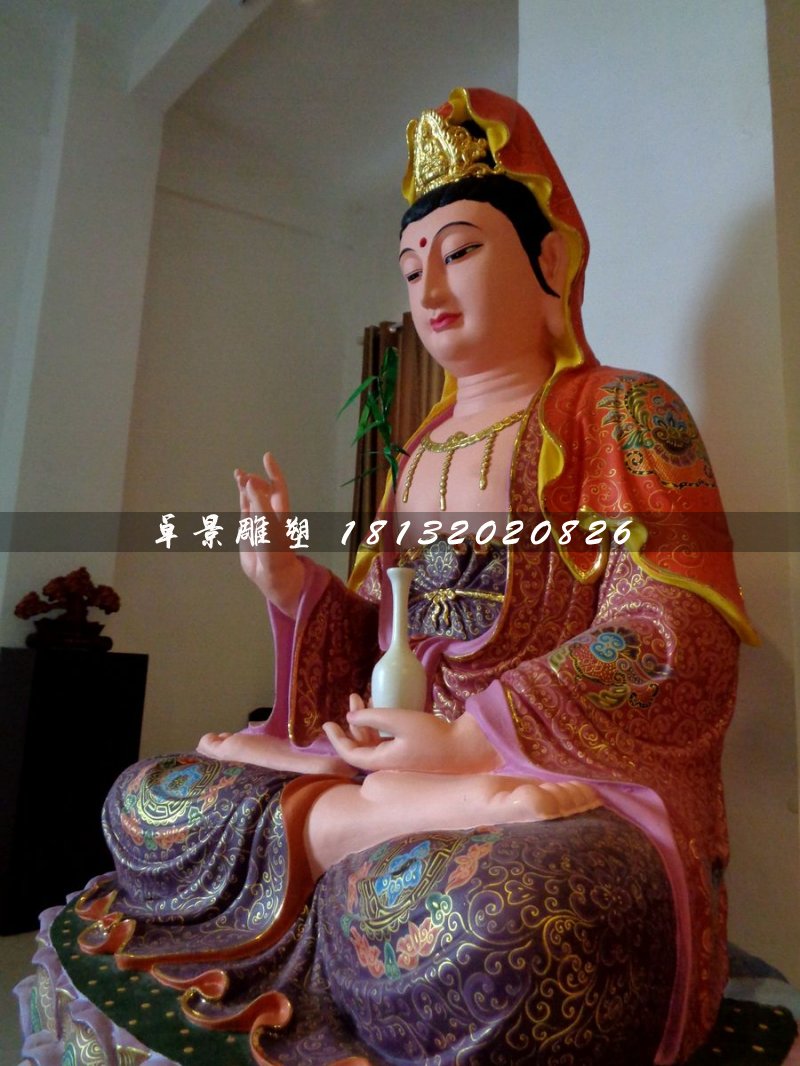 觀世音菩薩雕塑,玻璃鋼佛像